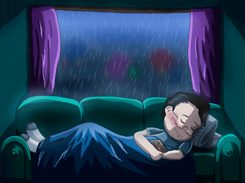 Rain Anime Cozy Sleep GIF