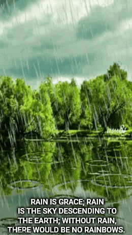 Rain Is Grace Sky Descending No Rain No Rainbows