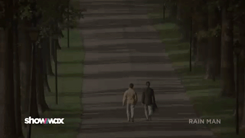 Rain Man Distin Hoffman Tom Cruise Walking GIF