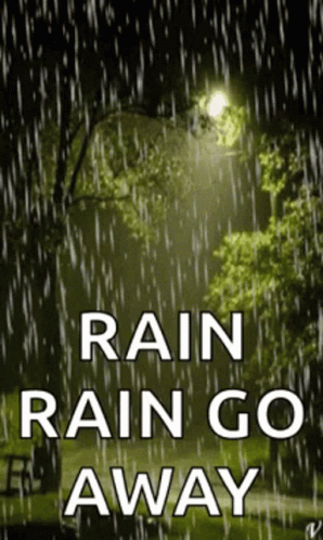 Rain Rain Go Away Poster With Street Light