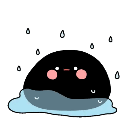 Rain Shower Raining Sticker