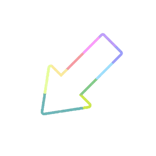 Rainbow Arrow Pointing Left