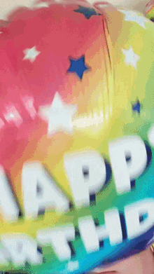Rainbow Birthday Balloons Dad Suprize Greeting GIF