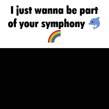 Rainbow Cartoon I Wanna Be Part Of Your Symphony GIF