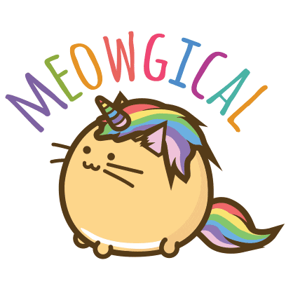Rainbow Cat Meowgical Emoji GIF