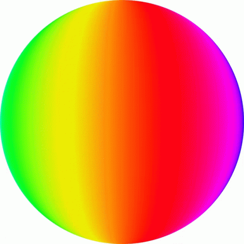 Rainbow Circle With Pink Border