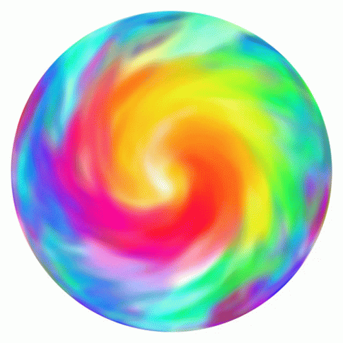 Rainbow Circle With Swirl