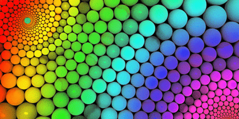 Rainbow Color Balls Pattern GIF