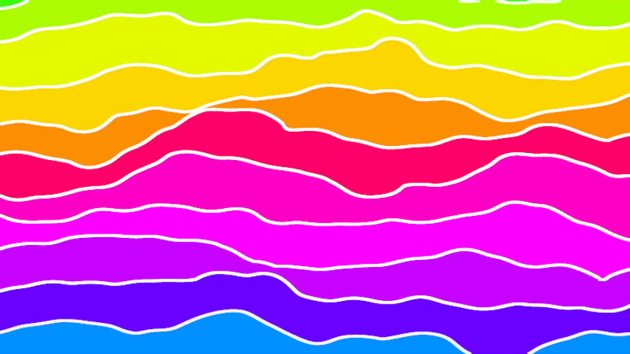Rainbow Color Waves Art GIF