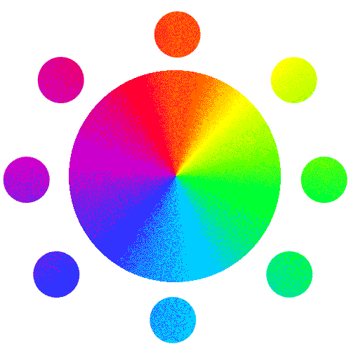 Rainbow Color Wheel Spokes GIF