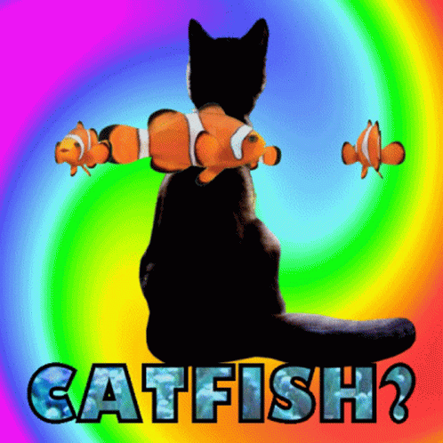 Rainbow Colored Catfish GIF