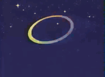Rainbow Colored Circle Dark Blue Background Canal + GIF