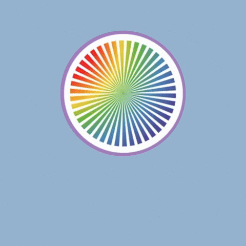 Rainbow Colored Circle Saying Effective Vibes
