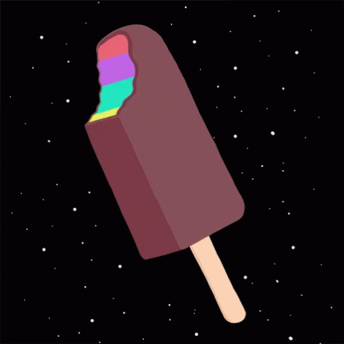 Rainbow Colored Filling Little Girl Popsicle GIF