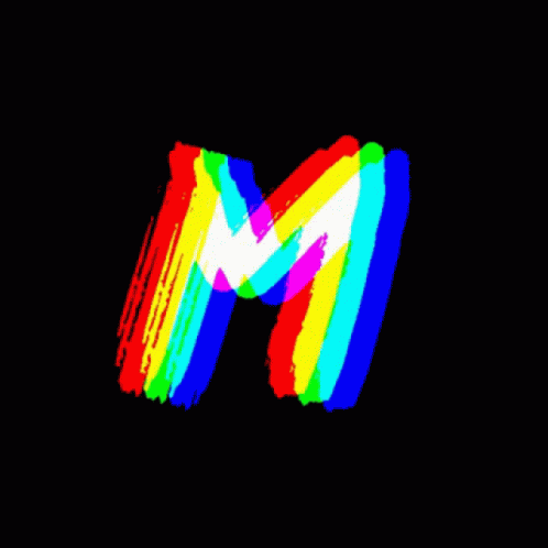 Rainbow Colored Letter M