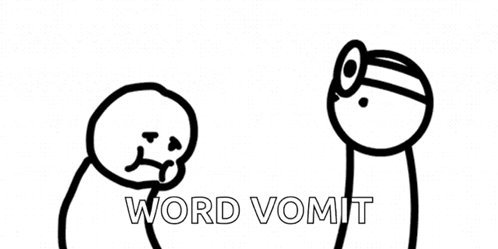 Rainbow Coming Out of Butt Saying Word Vomit