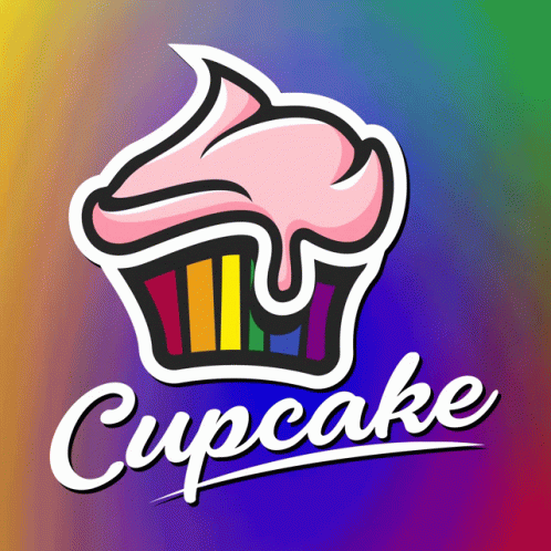 Rainbow Cupcake with Pink Frosting