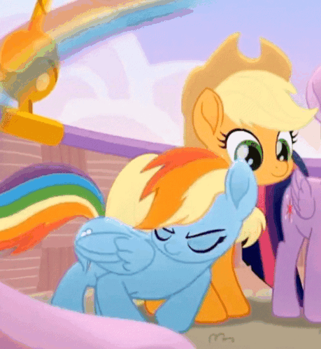 Rainbow Dash and Applejack Standing