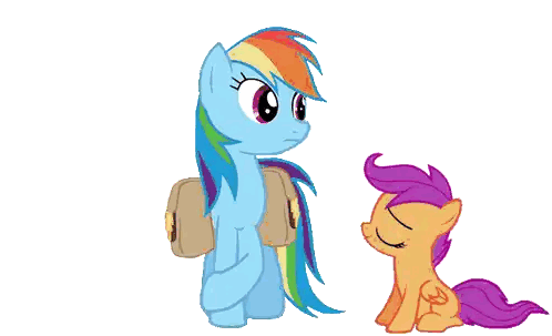 rainbow dash and scootaloo from my little pony