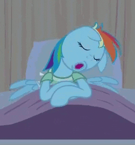 Rainbow Dash Bed Time Little Pony Snoring GIF