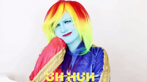 Rainbow Dash Girl Look Uh Huh GIF