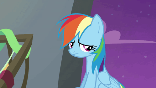 Rainbow Dash Looks Angry