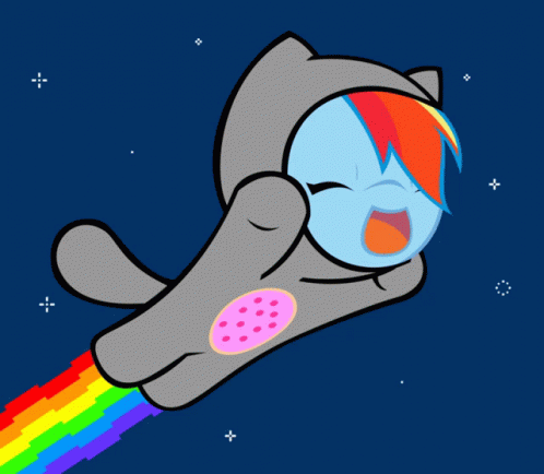 Rainbow Dash Poptart Cat GIF