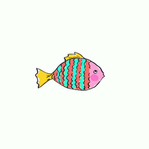 Rainbow Fish Swimming GIF
