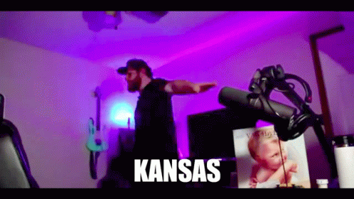 Rainbow Flag With Kansas Gay Pride