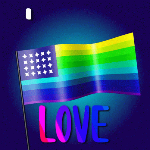 Rainbow Flag With Love