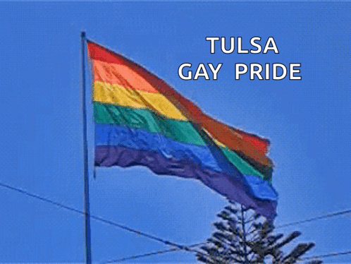 Rainbow Flag With Tulsa Gay Pride