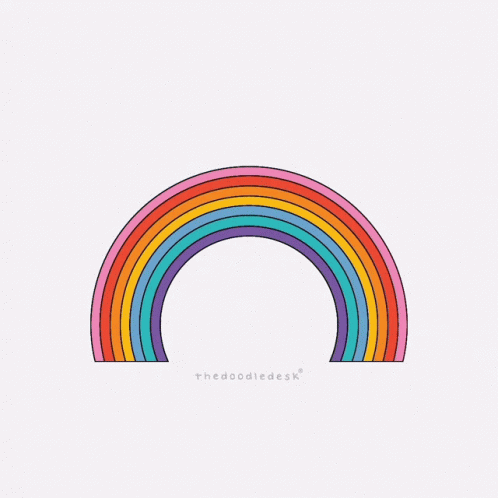 Rainbow Flashing Colors GIF