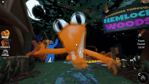 Rainbow Friends Orange Jumpscare GIF