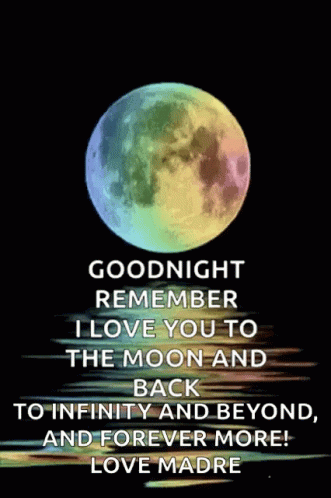 Rainbow Full Moon With Goodnight Message