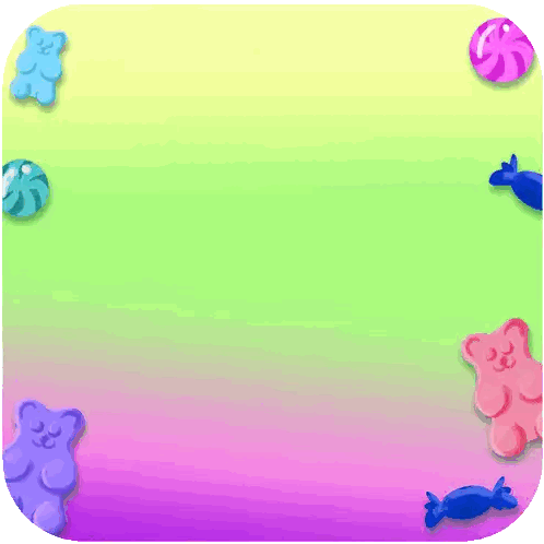Rainbow Gummy Bears and Candies