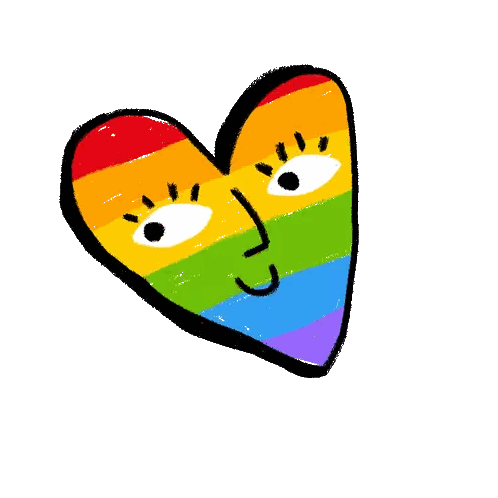 Rainbow Heart Face