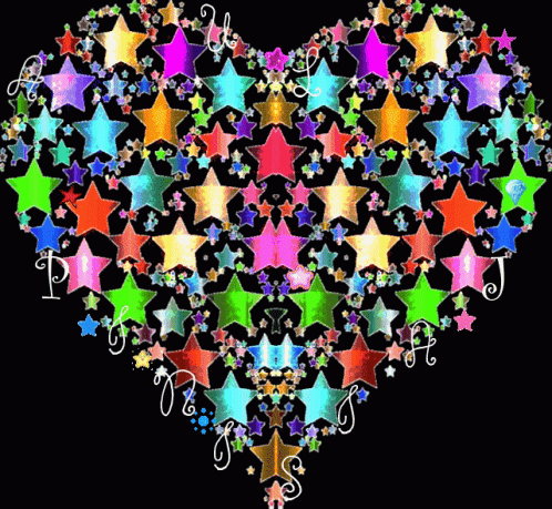 Rainbow Heart Star GIF