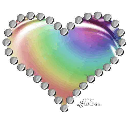 Rainbow Heart Surrounded By Beads