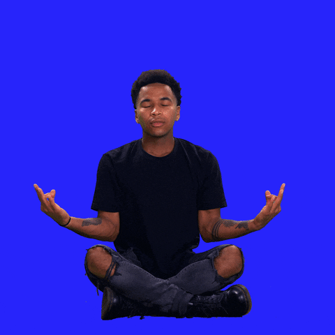 Rainbow Meditating Guy GIF