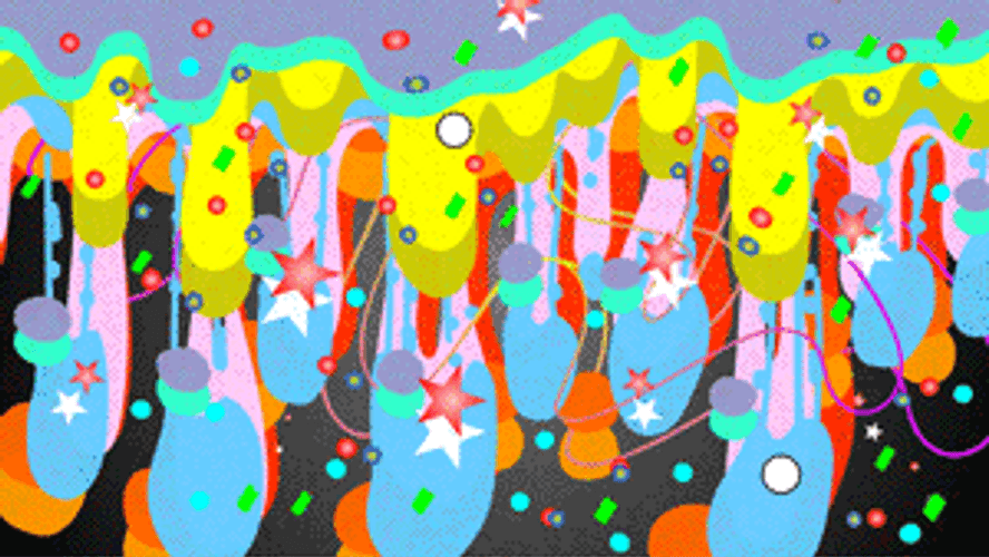 Rainbow Party With Star Drip GIF