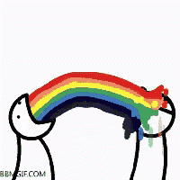 Rainbow Shooting Meme Figure Bbm Display Picture Gif GIF