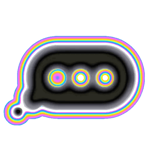 Rainbow Speech Bubble with Circles