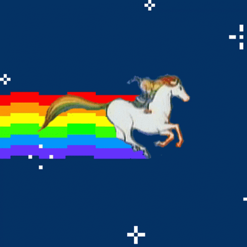 Rainbow Star Horse Ride GIF