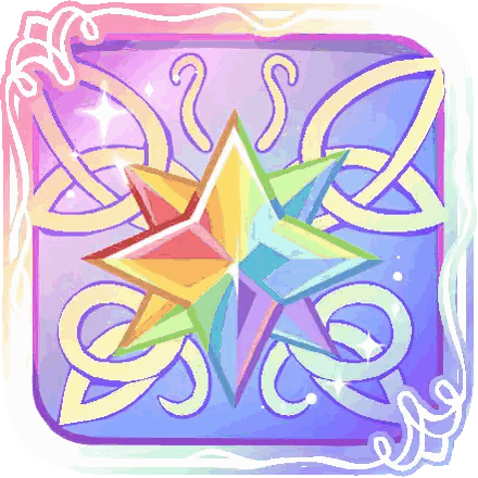 Rainbow Star on Blue Background