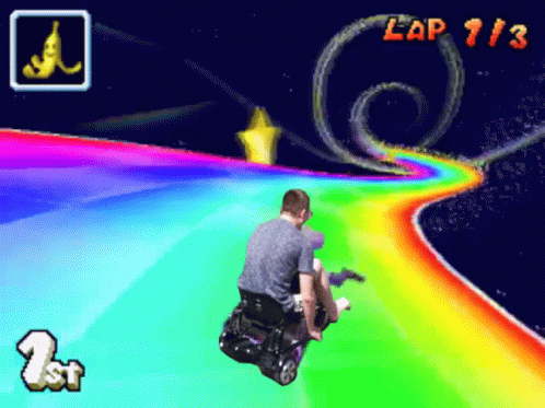 Rainbow Star Racing GIF