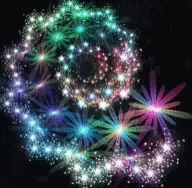 Rainbow Star Spiral GIF