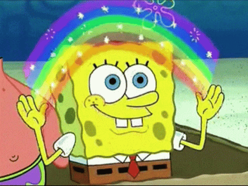 Rainbow Star Spongebob GIF