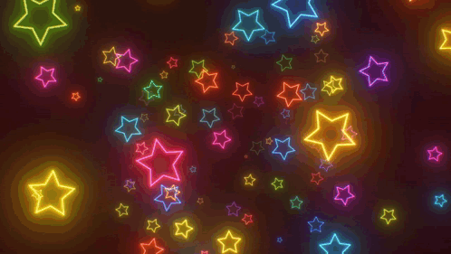 Rainbow Star Zooming In Stars GIF