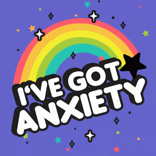 Rainbow Sticker with I've Got Anxiety
