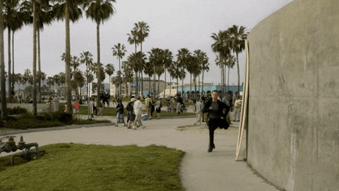 Raining Money While Jogging GIF